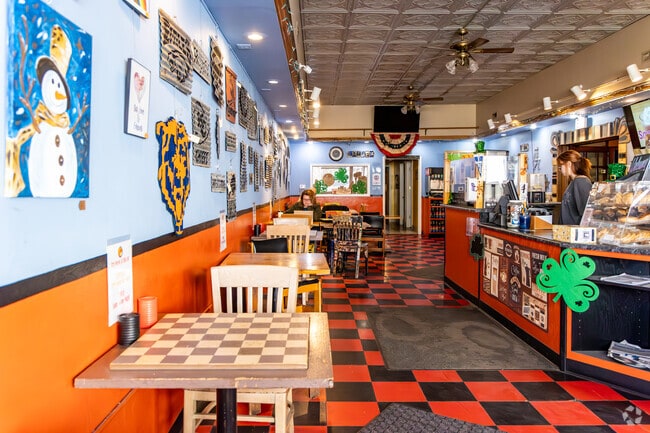 Located in downtown Charleston, Jackson Avenue Coffee features art by local artists.