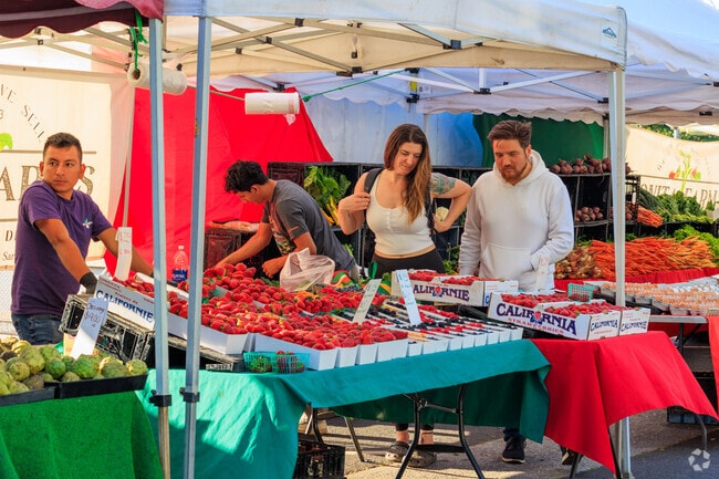 The freshest berries are on offer at the Bixby Knolls farmers market on Thursday nights.