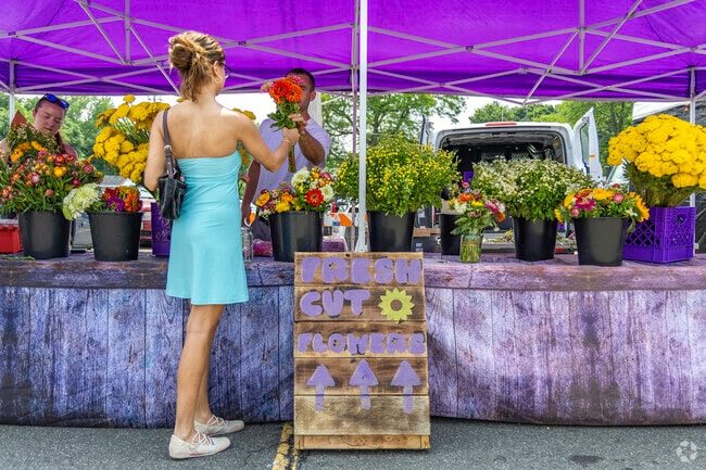 The fresh flower shop vendor is a favorite to the residents at the Ramsey Farmers Market.