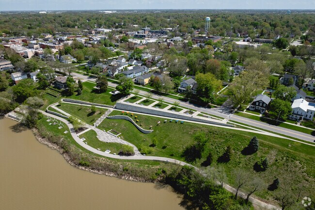 Riverside Park sits along the Maumee River just a block from downtown Perrysburg.