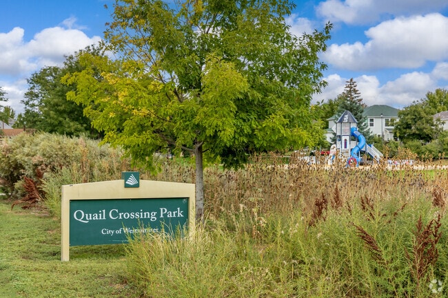 Quail Crossing Park has a multi-use field, playground, and picnic tables.