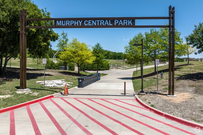 Murphy Central Park is a large city park with a pond, playground, and walking paths.