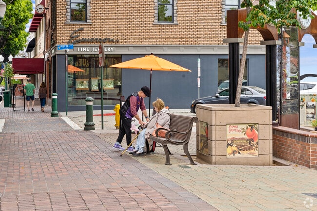 Ed Hales Park offers shaded picnic spots in Downtown Redlands.