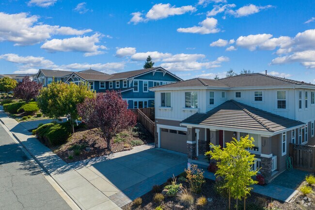Large homes are lined along the hillsides of Martinez, CA.