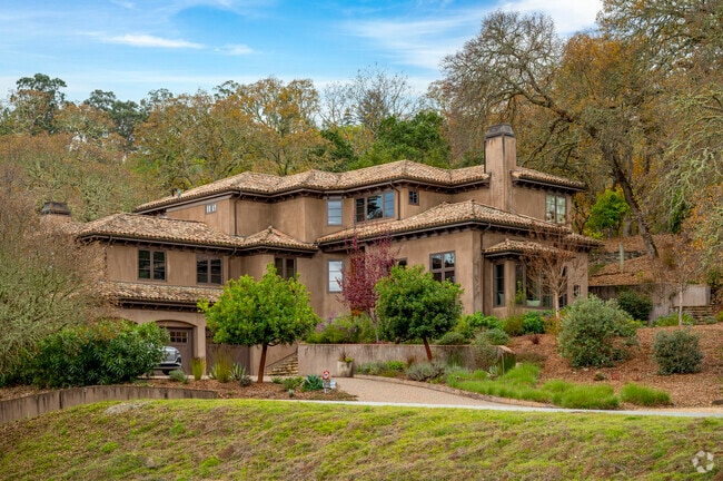 Portola Valley has very large modern homes.