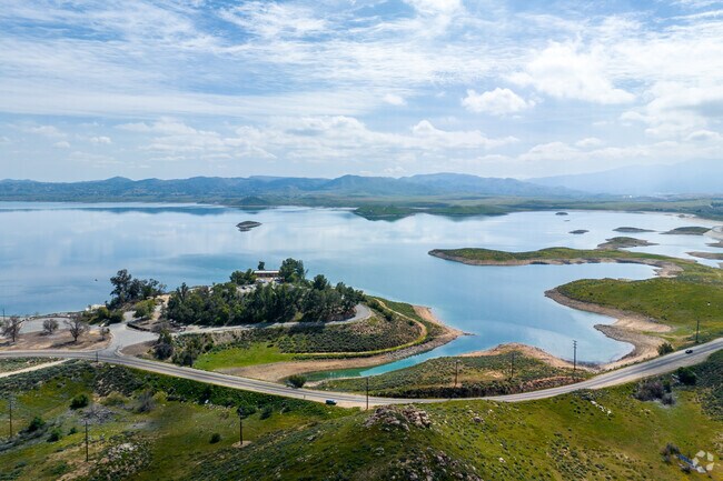 Lake Matthews can be seen from Lake Hills/Victoria Grove.