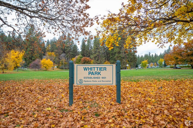 Whittier park sits near the heart of the West Spokane neighborhood.