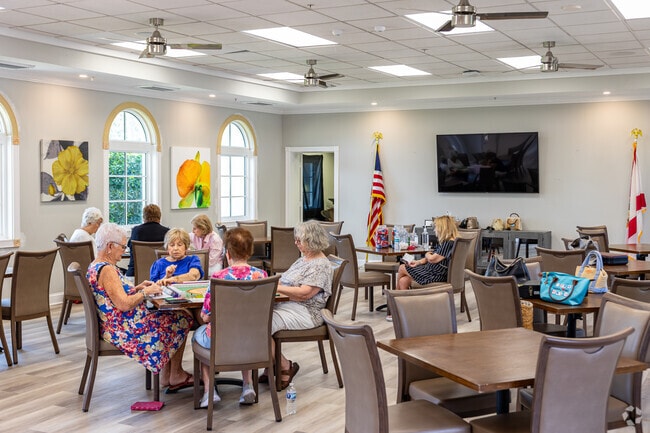 Village Walk of Naples has a community center where residents can play cards and games.