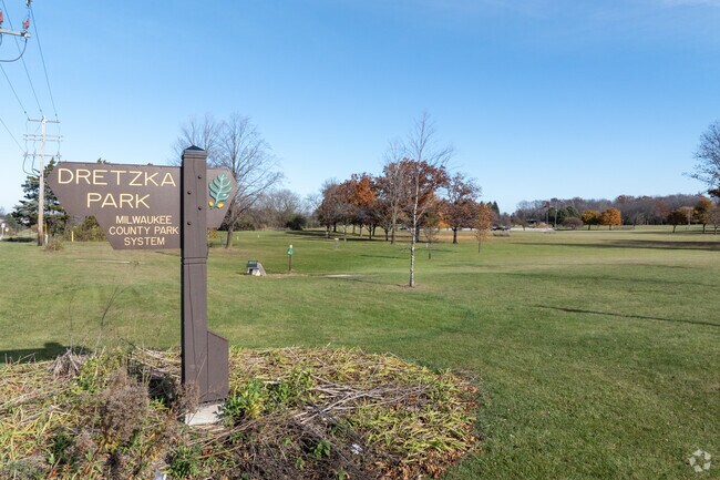 Dretzka Park is home to a scenic disc golf course perfect for a relaxing day outdoors.