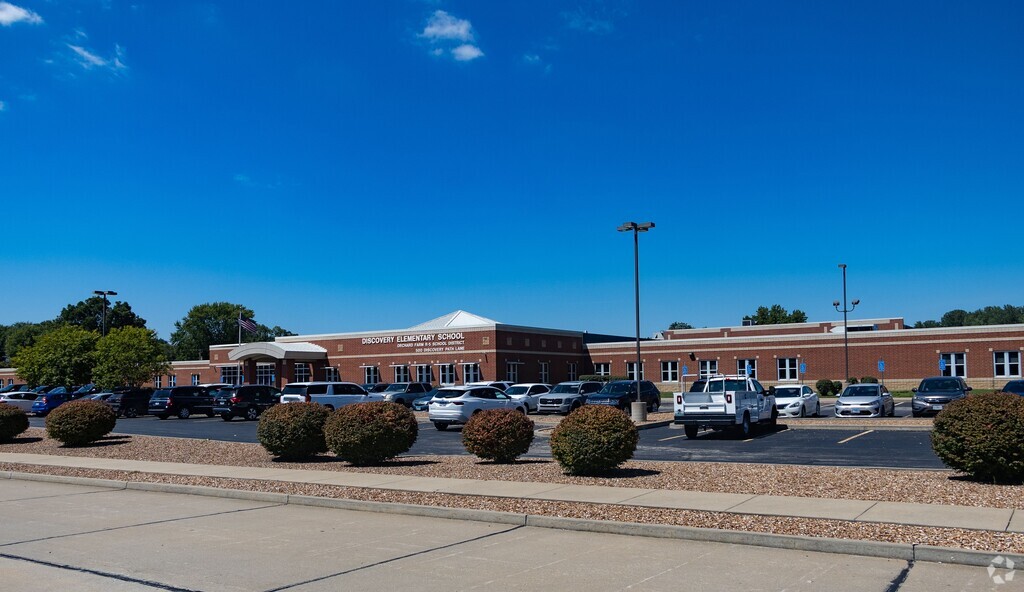 A wide shot for Discovery Elementary School.