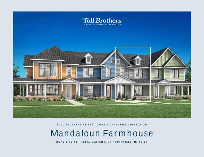 Toll Brothers at The Downs - Churchill Collection, Mandaloun Farmhouse Plan unit 38410045, Northville, MI 48167 - photo 2