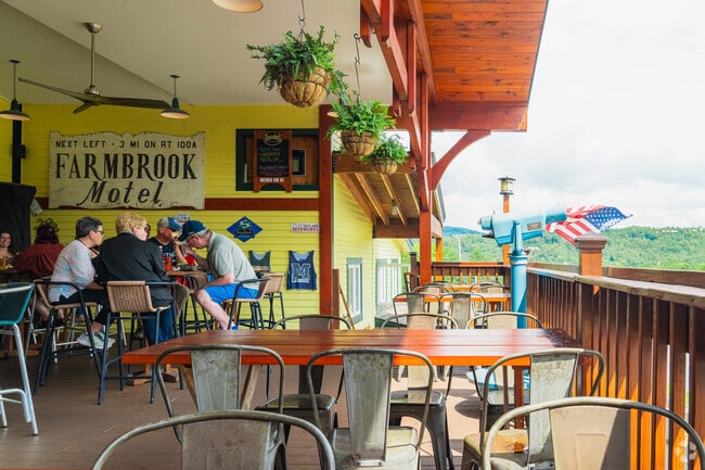 Locals of Killington can eat with a great view at the top deck at The Lookout Tavern.