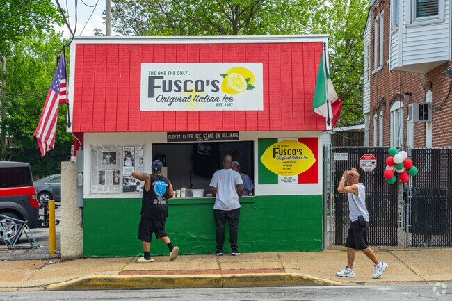 Fusco's Water Ice, just north of Union Park Gardens, is Delaware's oldest water ice stand.