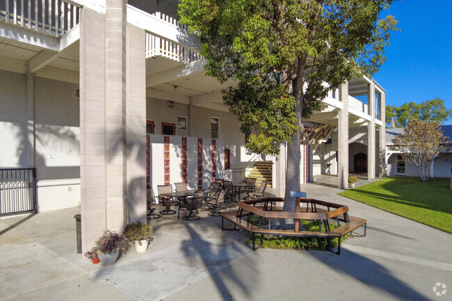 Outdoor seating is available at Frontiers Academy in University Park and Town Center.