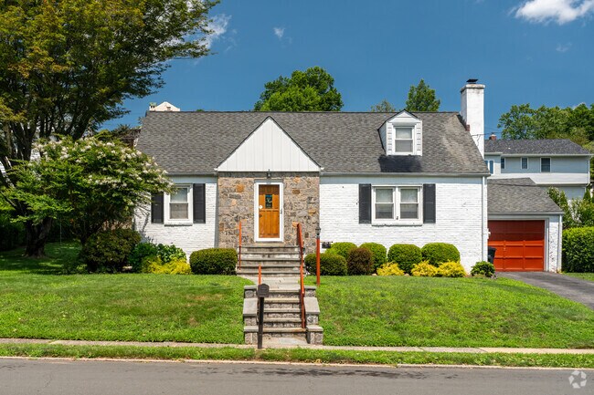 This gabled craftsman with an attached garage is typical of West Harrison.