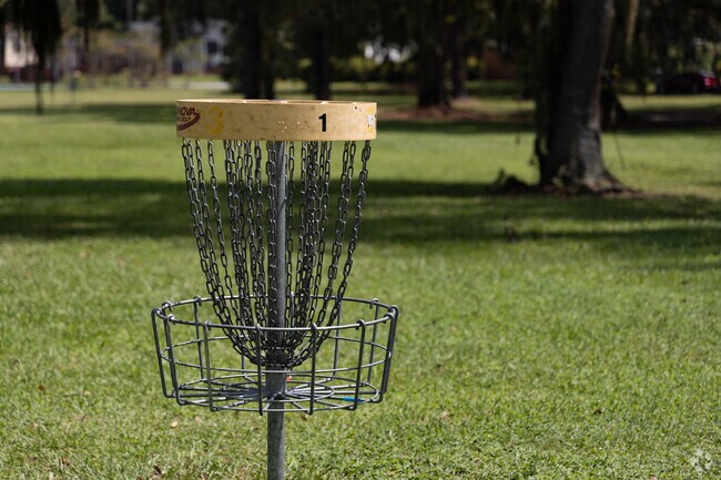 Play disc golf with your neighbors at Forrest Hills Park.
