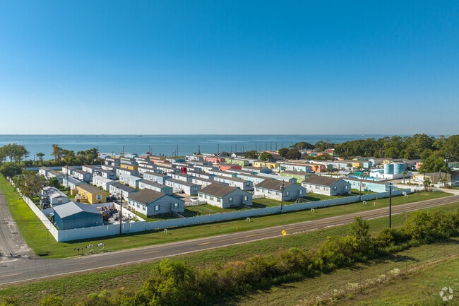 Relax and unwind in your own modular beach oasis in Beach City, TX.