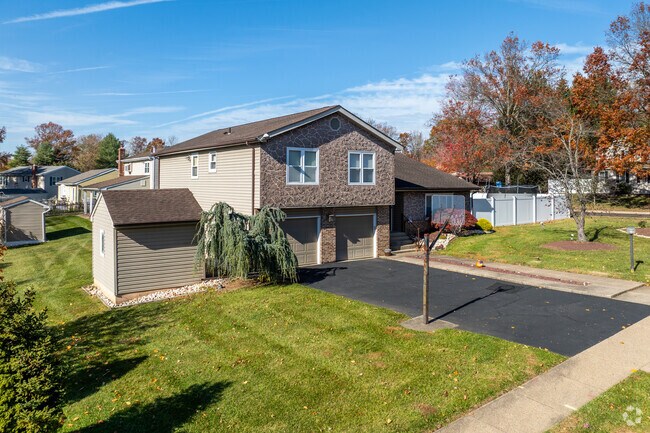 Split-level homes in Richboro often include large yards and storage sheds.