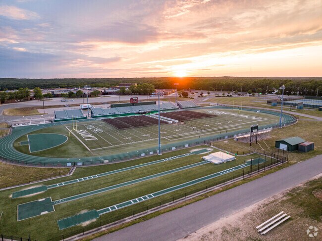Cheer on the home team at the Longwood Senior High School football field and track.