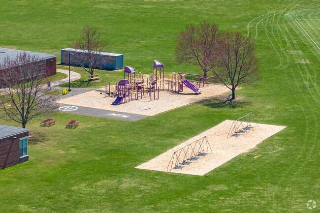 Kids love the modern and clean playground at General William Floyd Elementary in Stittville.