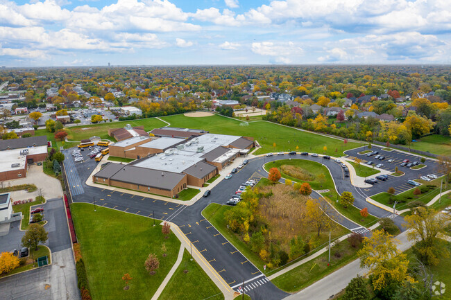 Westview Hills Elementary School offers a sprawling campus when viewed from above.