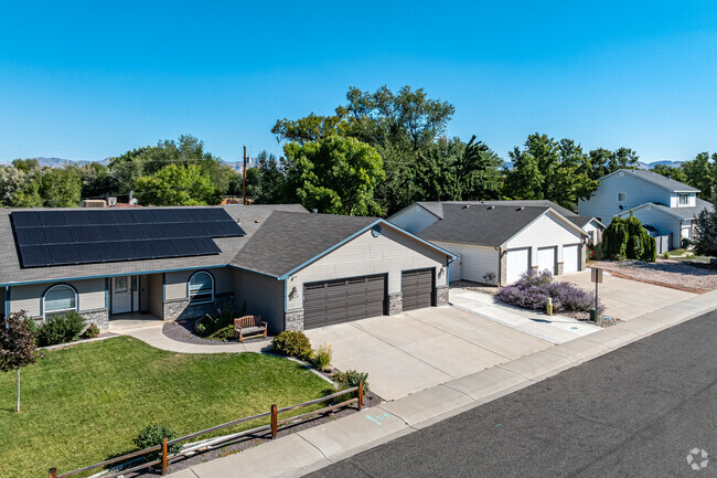New traditional style homes are grouped together in new areas of Northwest Grand Junction.