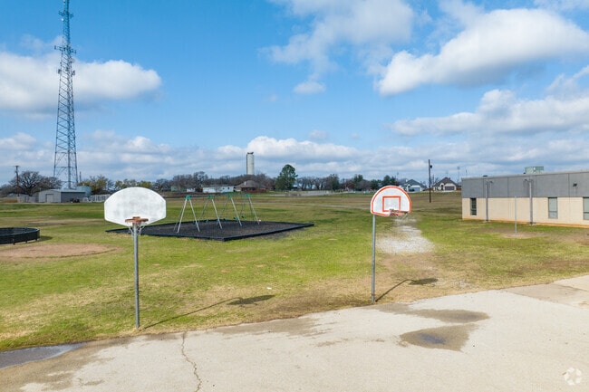 Outdoor learning thrives under the Texas sky at Springtown Intermediate School’s open spaces.