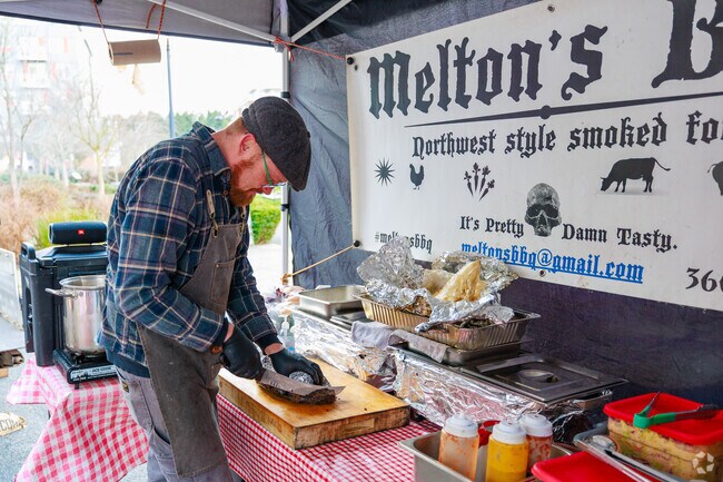 The Burien Farmers Market, near Gregory Heights, runs year-round with local vendors.