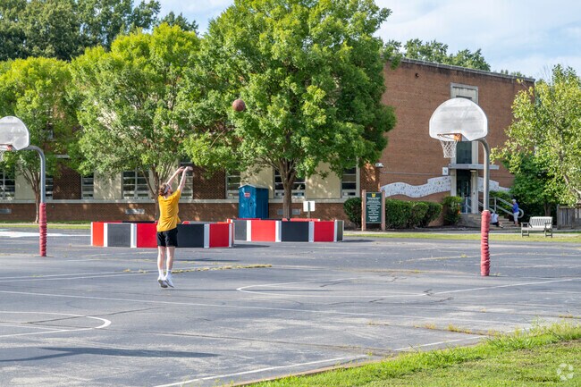 Malvern Gardens residents can play basketball at the Mary Munford Playground.