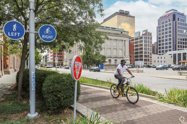 The Indianapolis Cultural Trail is just minutes away from your backyard in Chatham Arch.