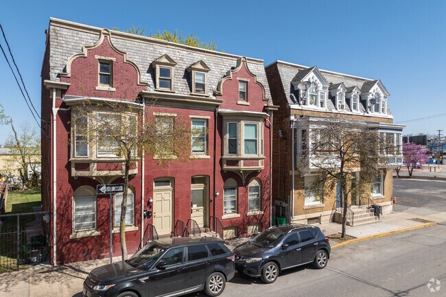 These Northeast York duplex homes have distinctive styling with Moorish and Gothic influences.