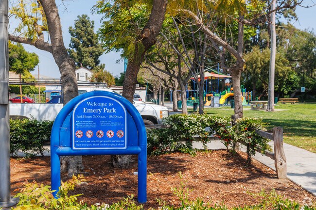 Aptly named Emery Park provides a nearby playground.