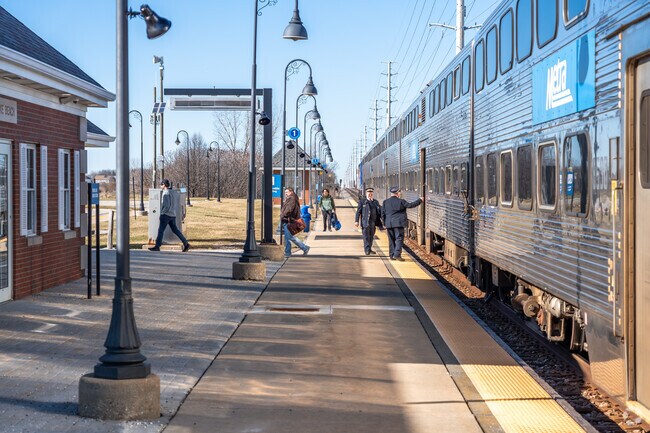 Round Lake Heights residents can board the Metra Train at Round Lake Beach Metra Station.