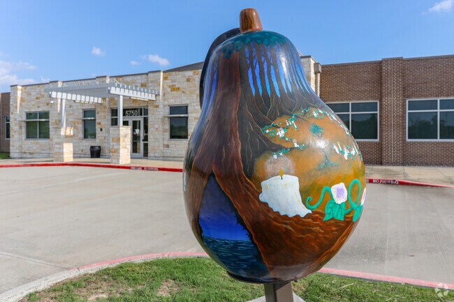 Quirky pear art installations can be found in the South Fork/Mary's Creek area.
