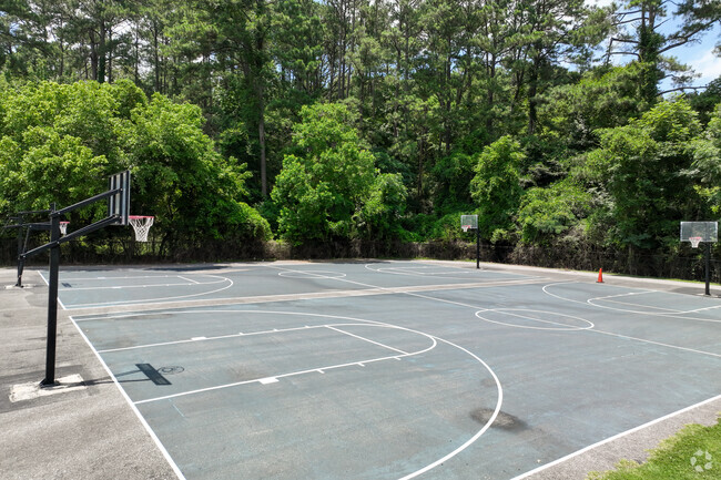 Children can enjoy the outdoor basketball court at Rocky Ridge Elementary School.
