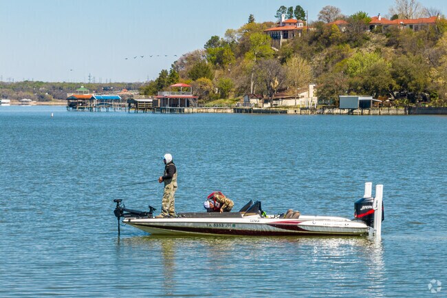You will often see fishermen on the lake in Eagle Mountain.