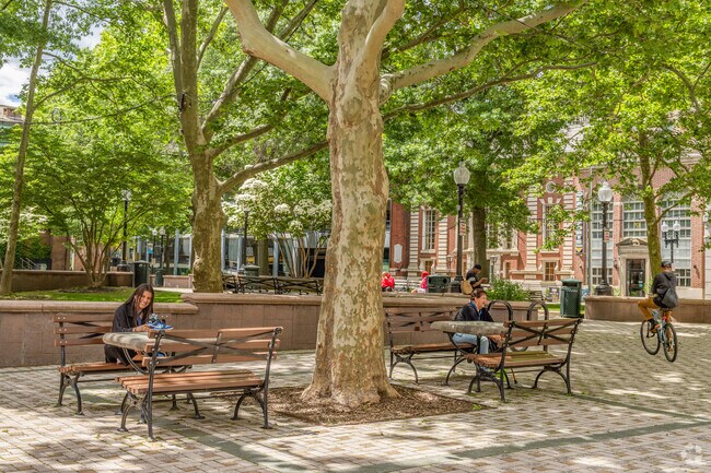 McLevy Green in Downtown Bridgeport hosts community events and farmers markets.