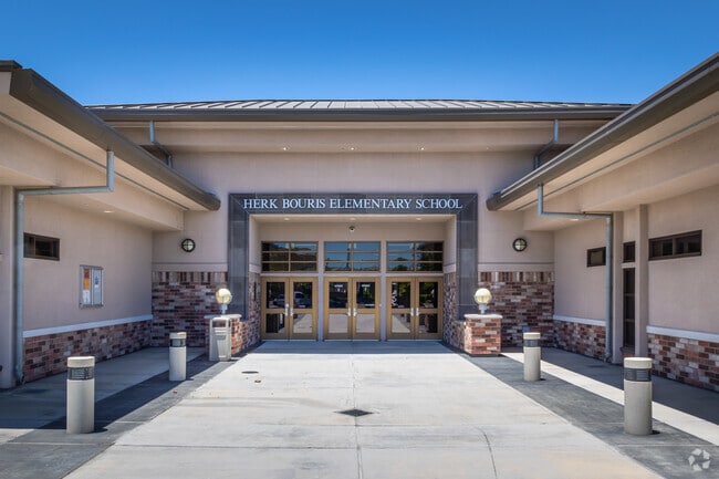 Brick trim seen at the front of Herk Bouris Elementary in Lake Elsinore.
