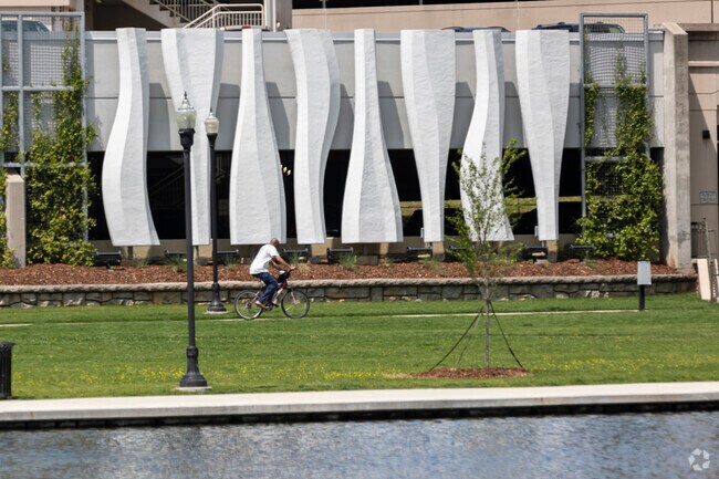 Ride a bike or just walk the perimeter of Huntsville's Big Spring Park.