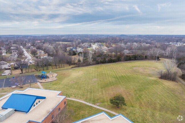 Prairie Point Elementary School has an open field for exersize.