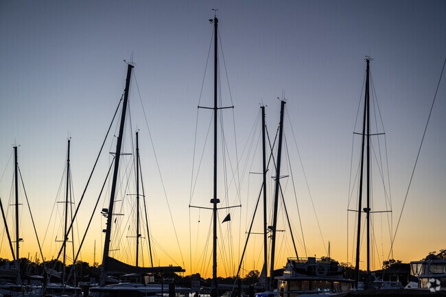 After a day out fishing in Annapolis, enjoy the beautiful sunset.