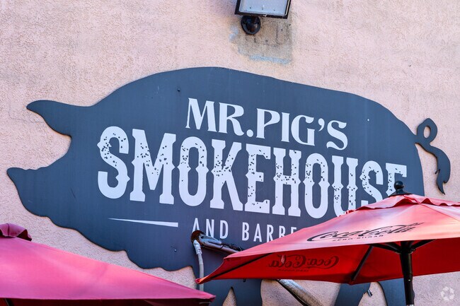 Grove Park's Mr. Pig's Smokehouse offers baby back ribs, brisket, and a variety of barbecue