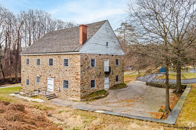 The 18th-century Adelphi Mill retains many of its original millworks.