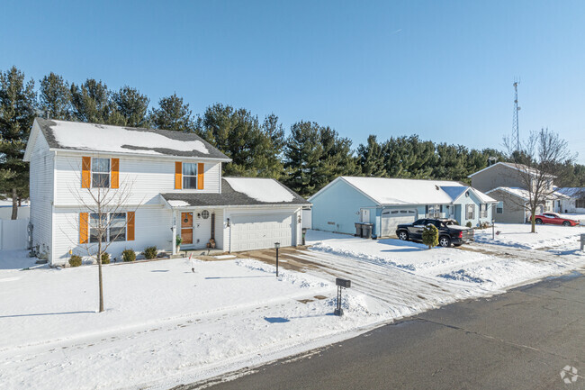 A variety of two-story and single-story homes can be found in Clover Trails.