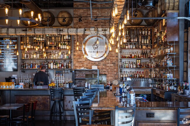 Residents enjoy the cozy vibes at The Bluegrass Coffee and Bourbon Lounge in Candelas, Colorado