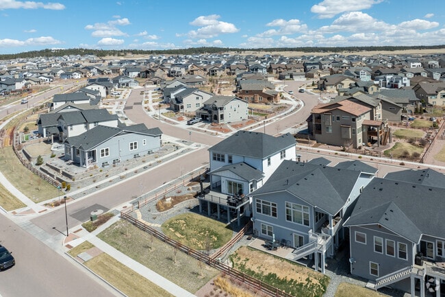 Wide streets are common in the Wolf Ranch neighborhood.