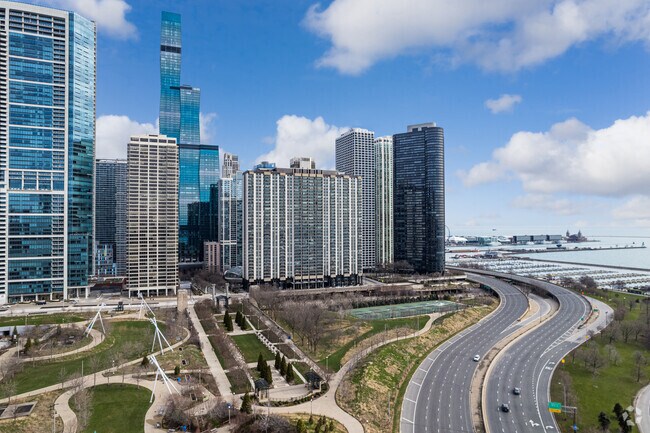New East Side is made up of mostly modern buildings as part of Chicago's Lakeshore East project