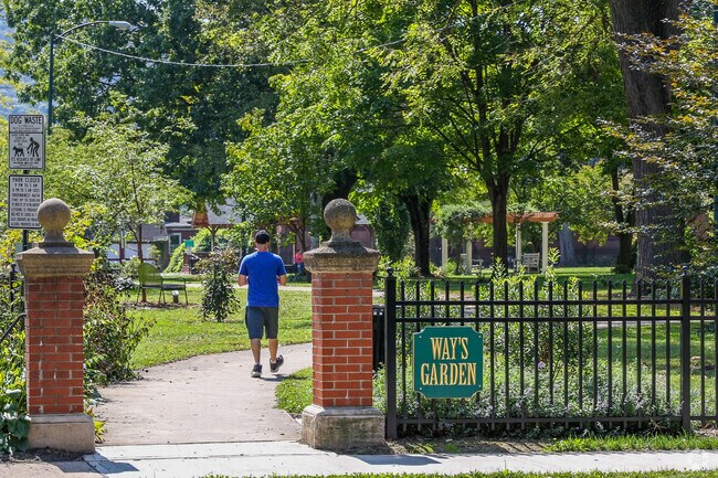 Ways Garden Park serves as an open green space in the heart of Millionaire's Row.