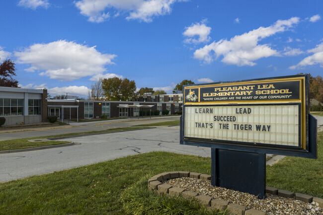 Pleasant Lea Elementary serves primary school students in Lee's Summit, Missouri.