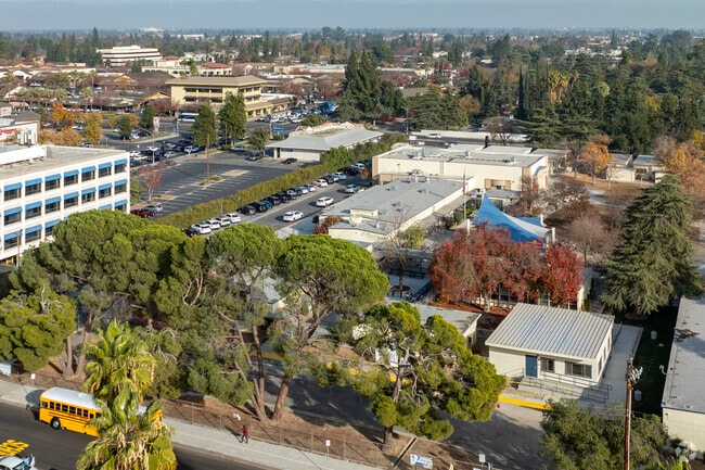Buildings at Bullard Talent Project School in Fresno.